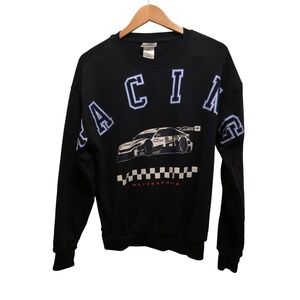 Honda Racing HRC Motorsports Sweatshirt‎ Navy Blue Graphic Pullover Mens Medium